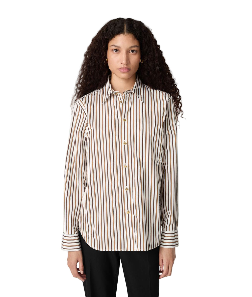 striped cotton poplin shirt-BOTTEGA VENETA-Verso