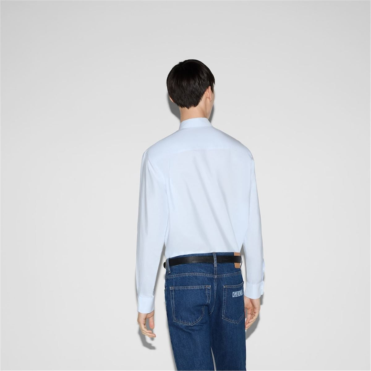STRIPED COTTON POPLIN SHIRT-GUCCI-Verso