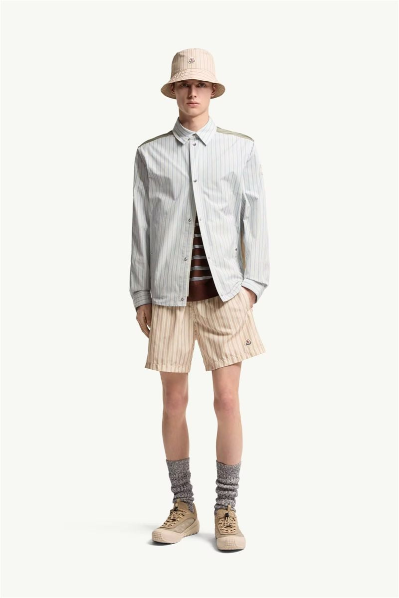Striped Cotton Poplin Shirt-MONCLER-Verso