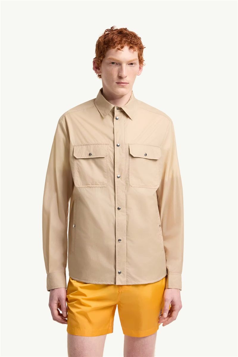 Striped cotton poplin shirt-MONCLER-Verso