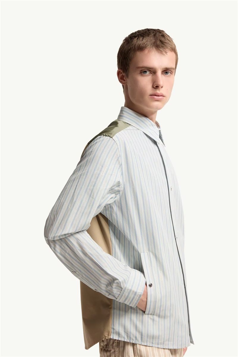 Striped Cotton Poplin Shirt-MONCLER-Verso