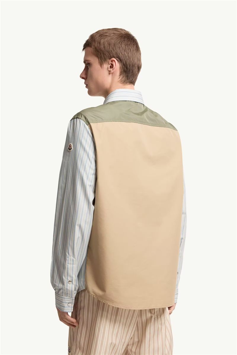 Striped Cotton Poplin Shirt-MONCLER-Verso