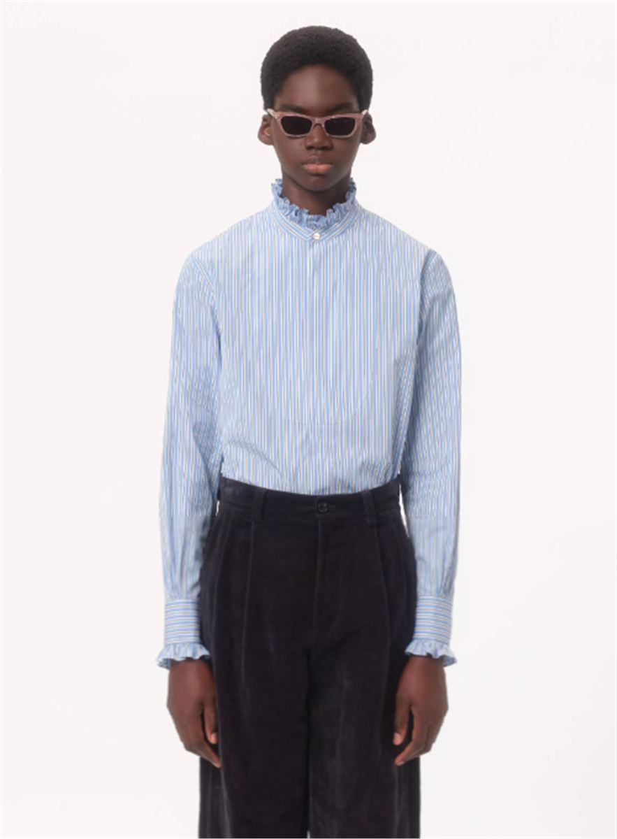 striped cotton shirt-VALENTINO-Verso