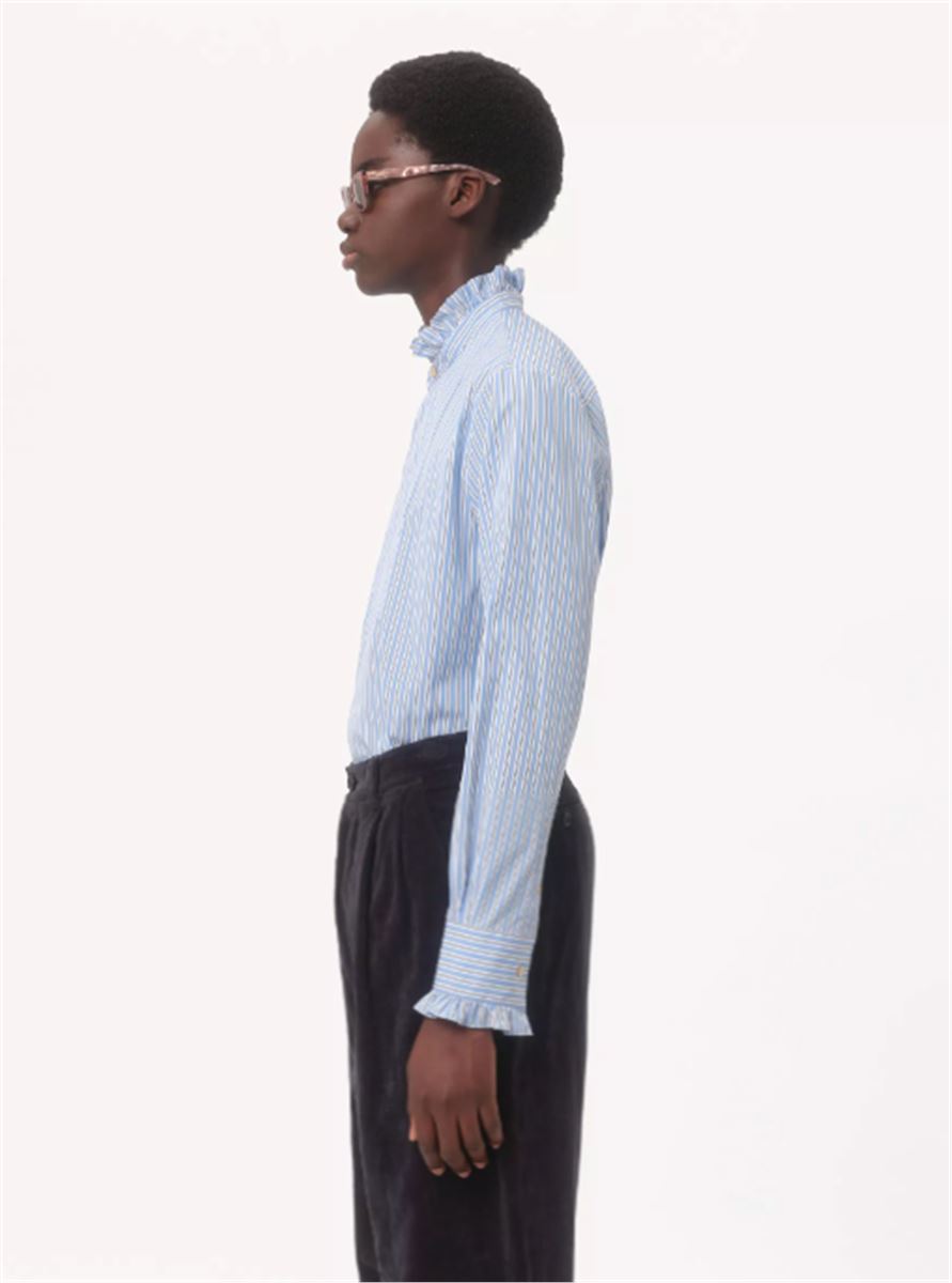 striped cotton shirt-VALENTINO-Verso