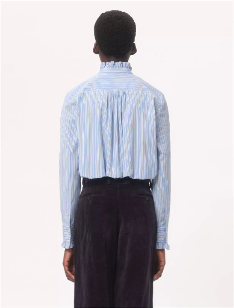 striped cotton shirt-VALENTINO-Verso