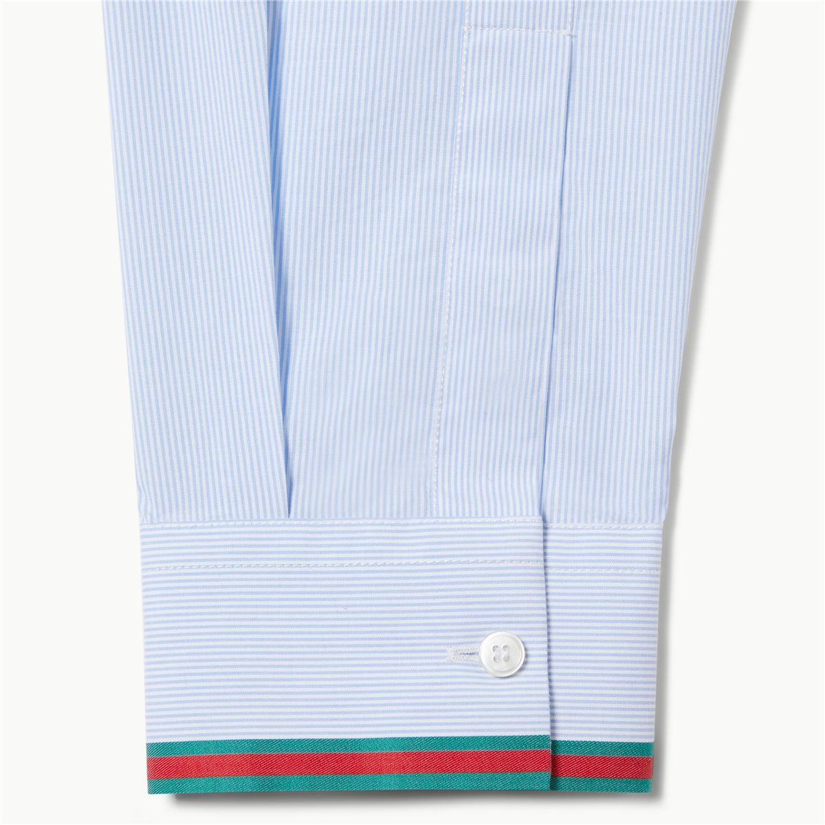 Striped cotton shirt with web-GUCCI-Verso