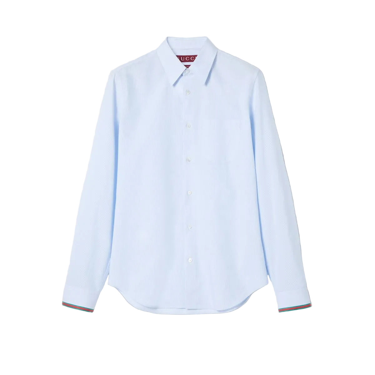 Striped cotton shirt with web-GUCCI-Verso