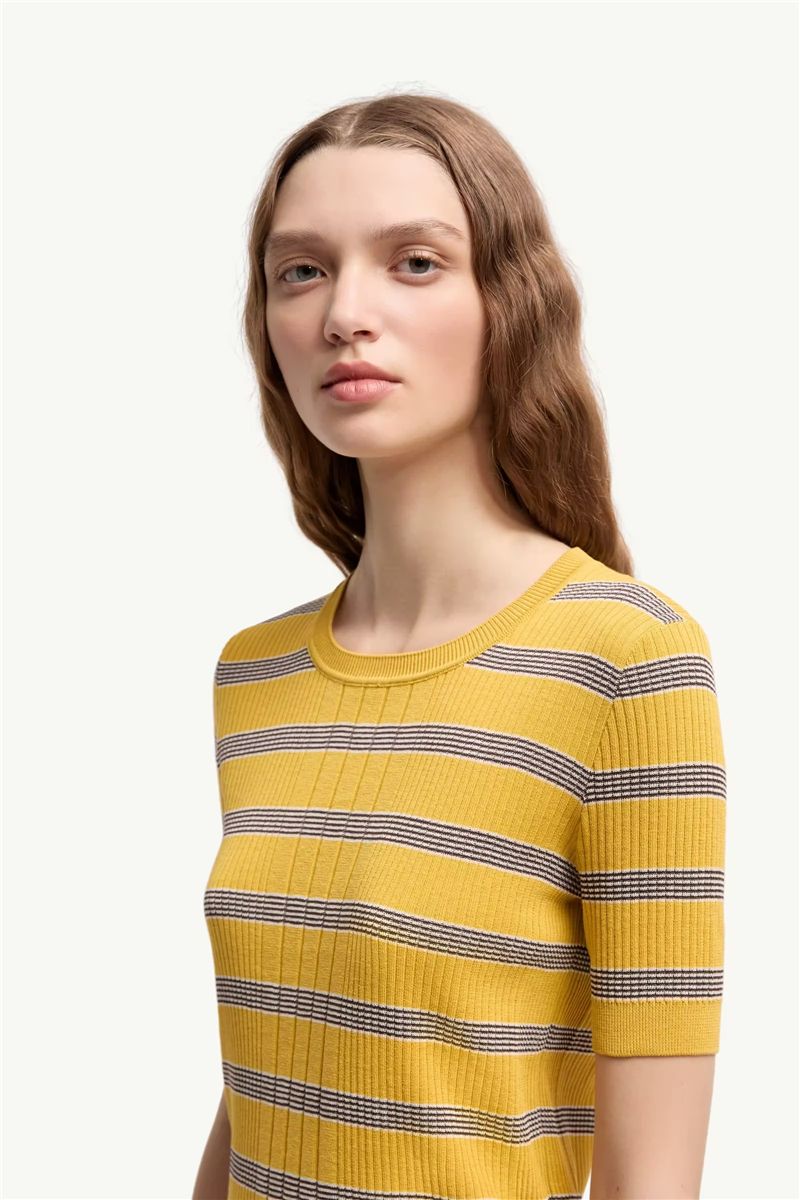 Striped Cotton T-shirt-MONCLER-Verso