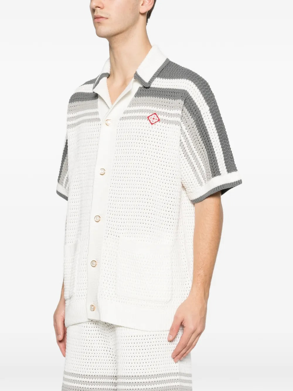 Striped crochet shirt-CASABLANCA-Verso