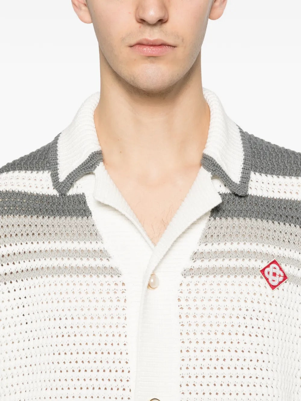 Striped crochet shirt-CASABLANCA-Verso
