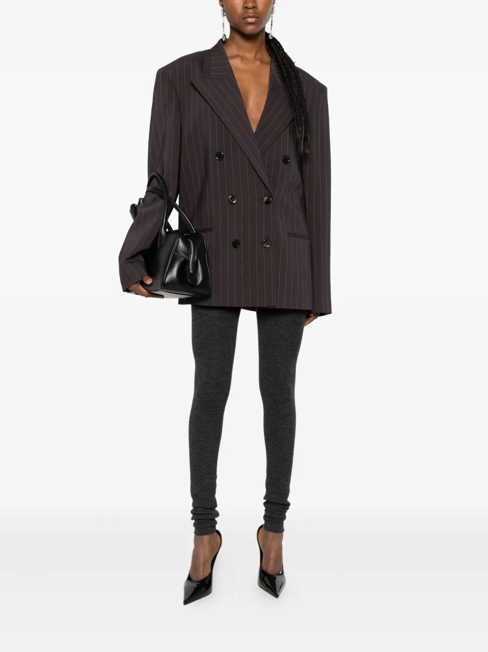 Striped double-breasted blazer-MAGDA BUTRYM-Verso