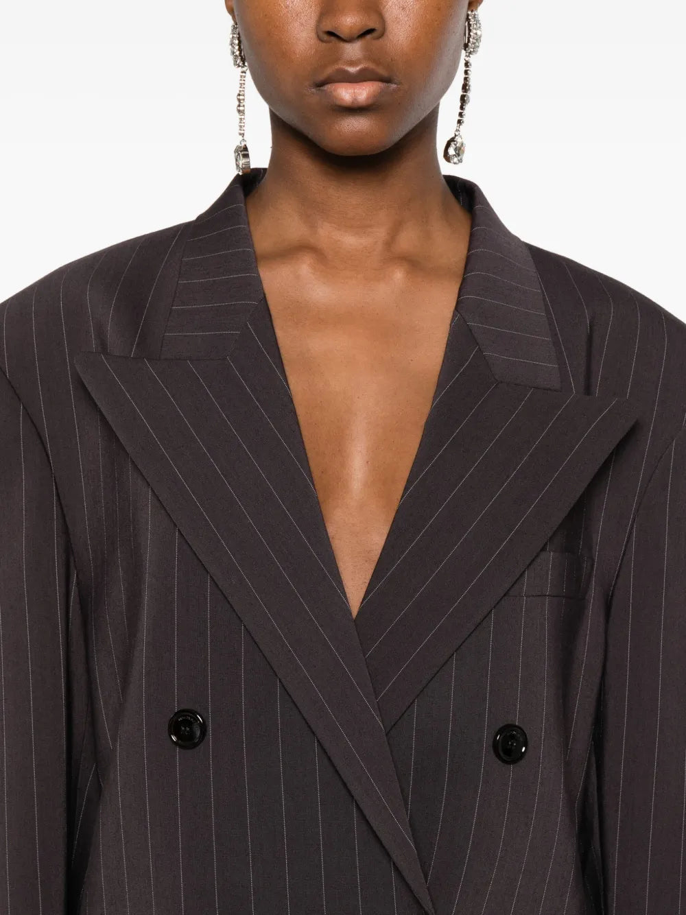Striped double-breasted blazer-MAGDA BUTRYM-Verso