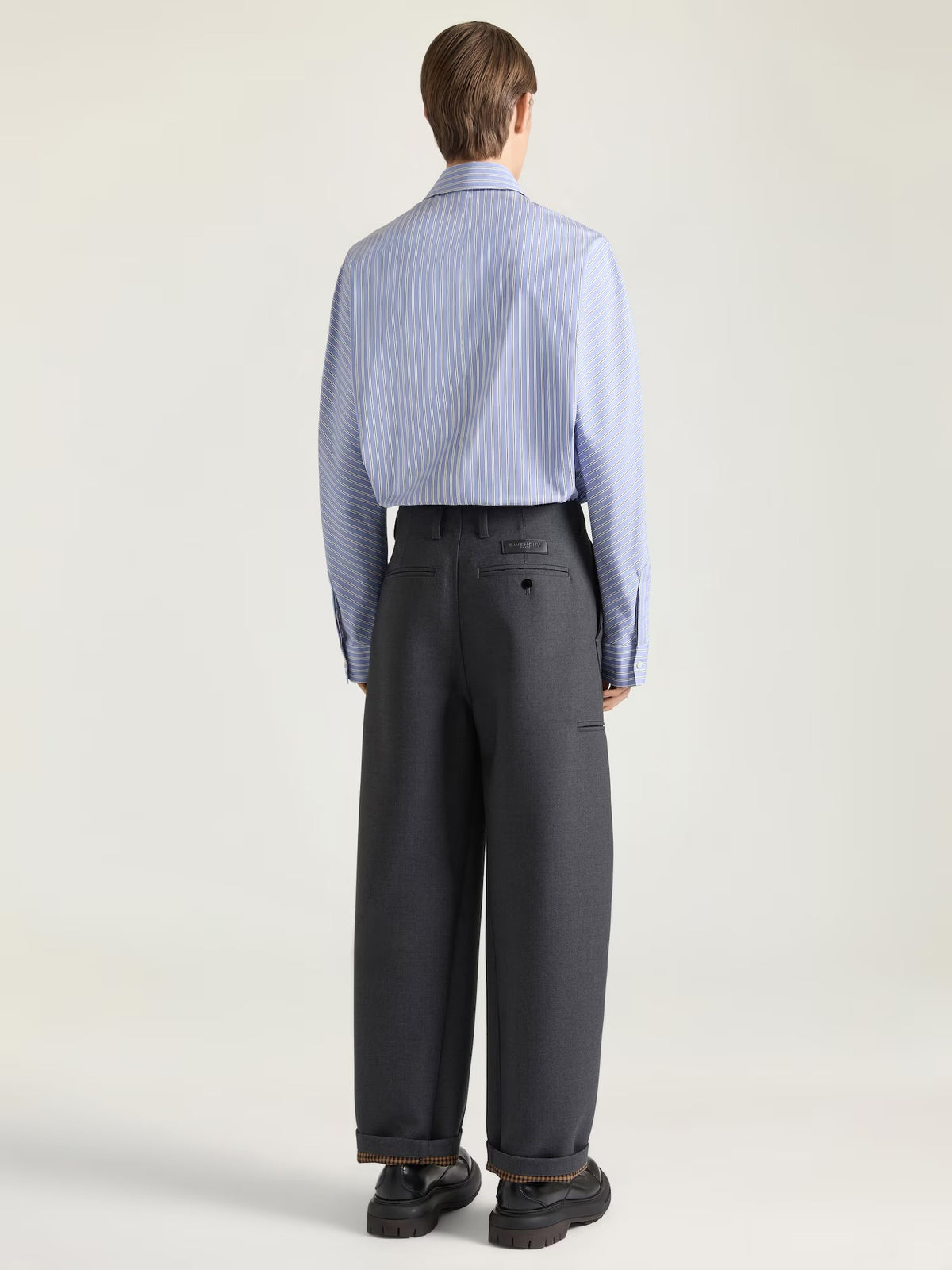 Striped Embroidered-Logo Shirt-GIVENCHY-Verso