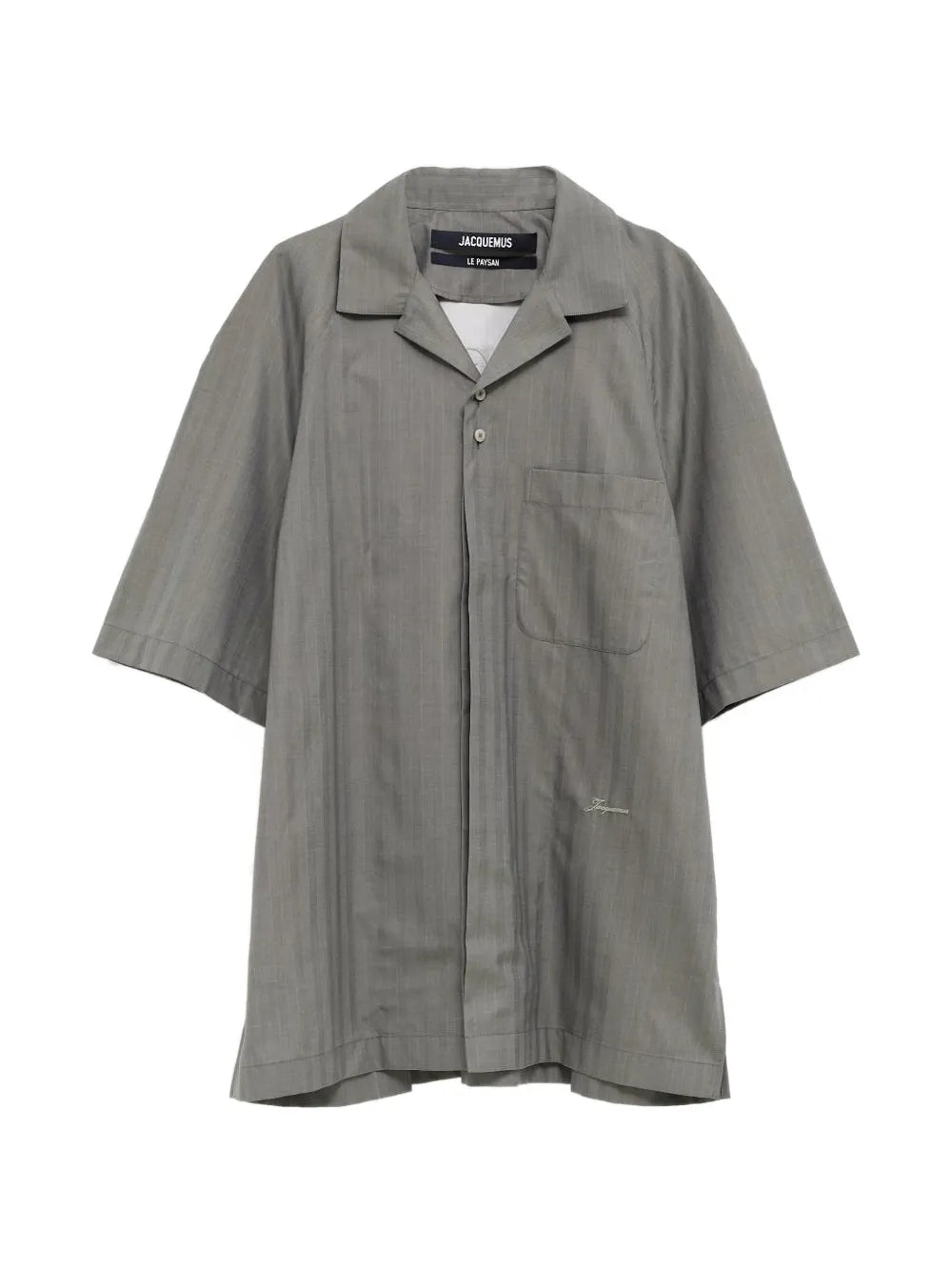Striped embroidered shirt-JACQUEMUS-Verso