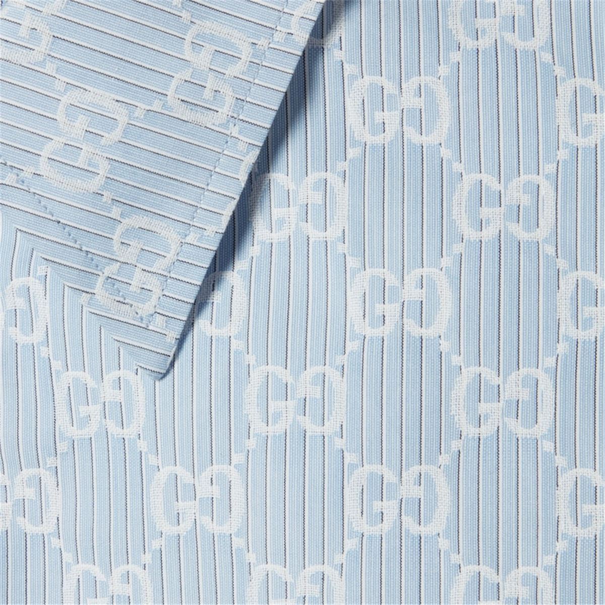STRIPED GG COTTON JACQUARD SHIRT-GUCCI-Verso