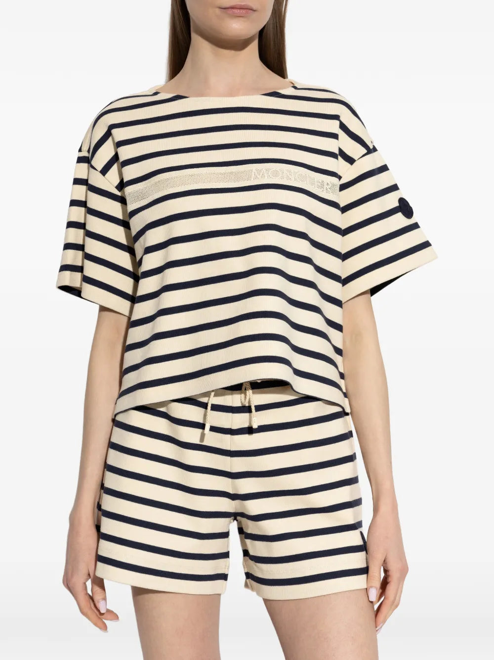 Striped logo-print t-shirt-MONCLER-Verso