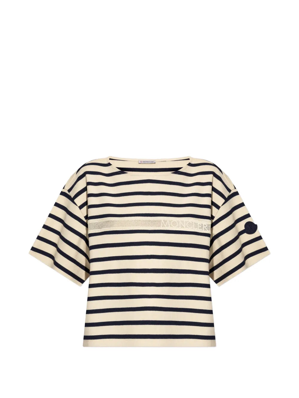 Striped logo-print t-shirt-MONCLER-307070-XS-Verso