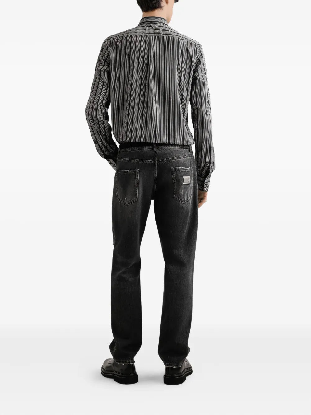Striped long-sleeve shirt-DOLCE & GABBANA-Verso