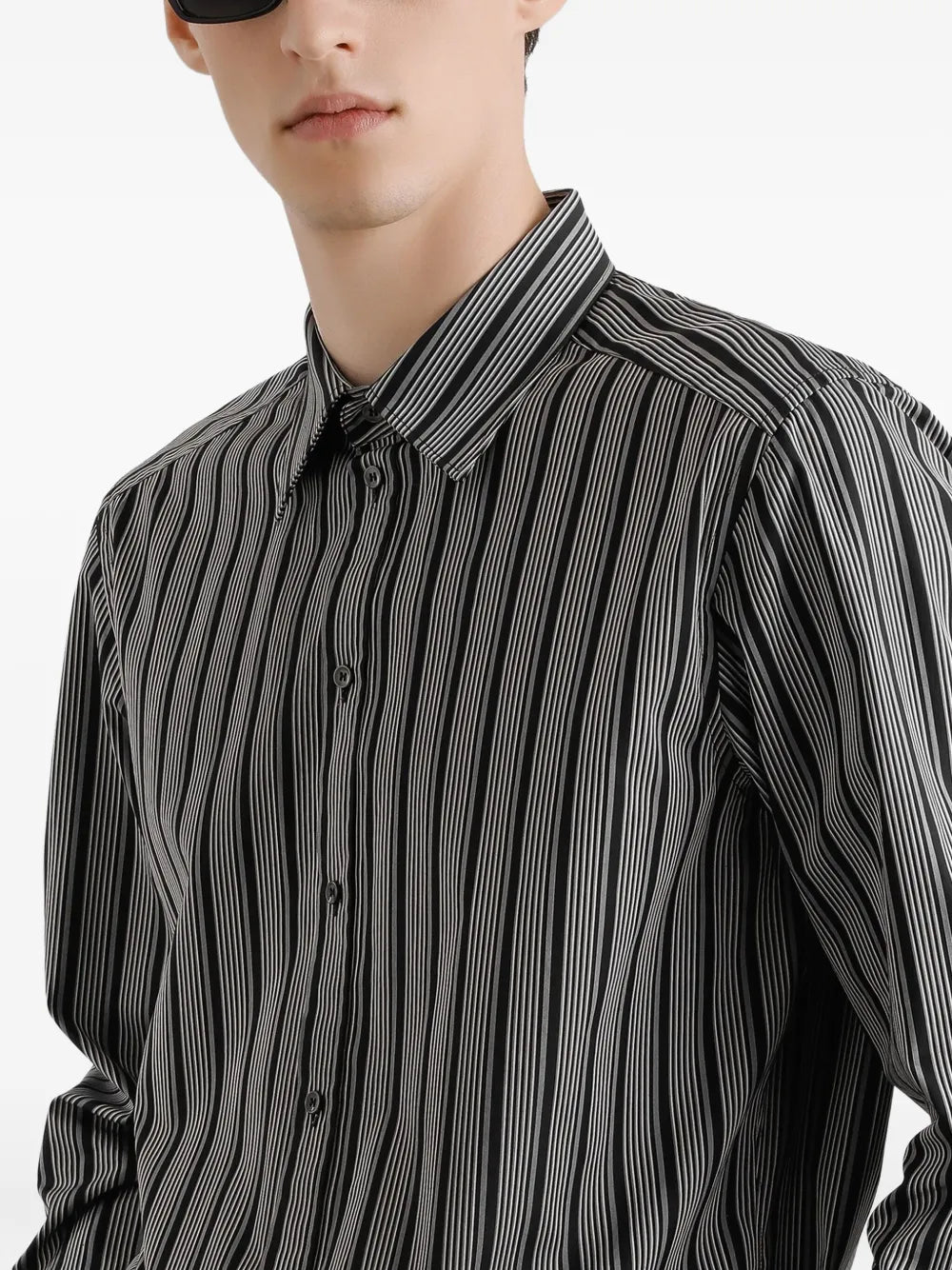 Striped long-sleeve shirt-DOLCE & GABBANA-Verso