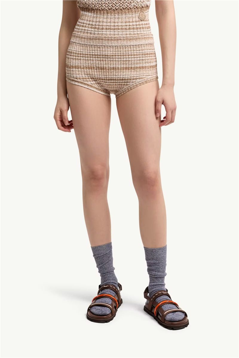 Striped mini shorts-MONCLER-Verso