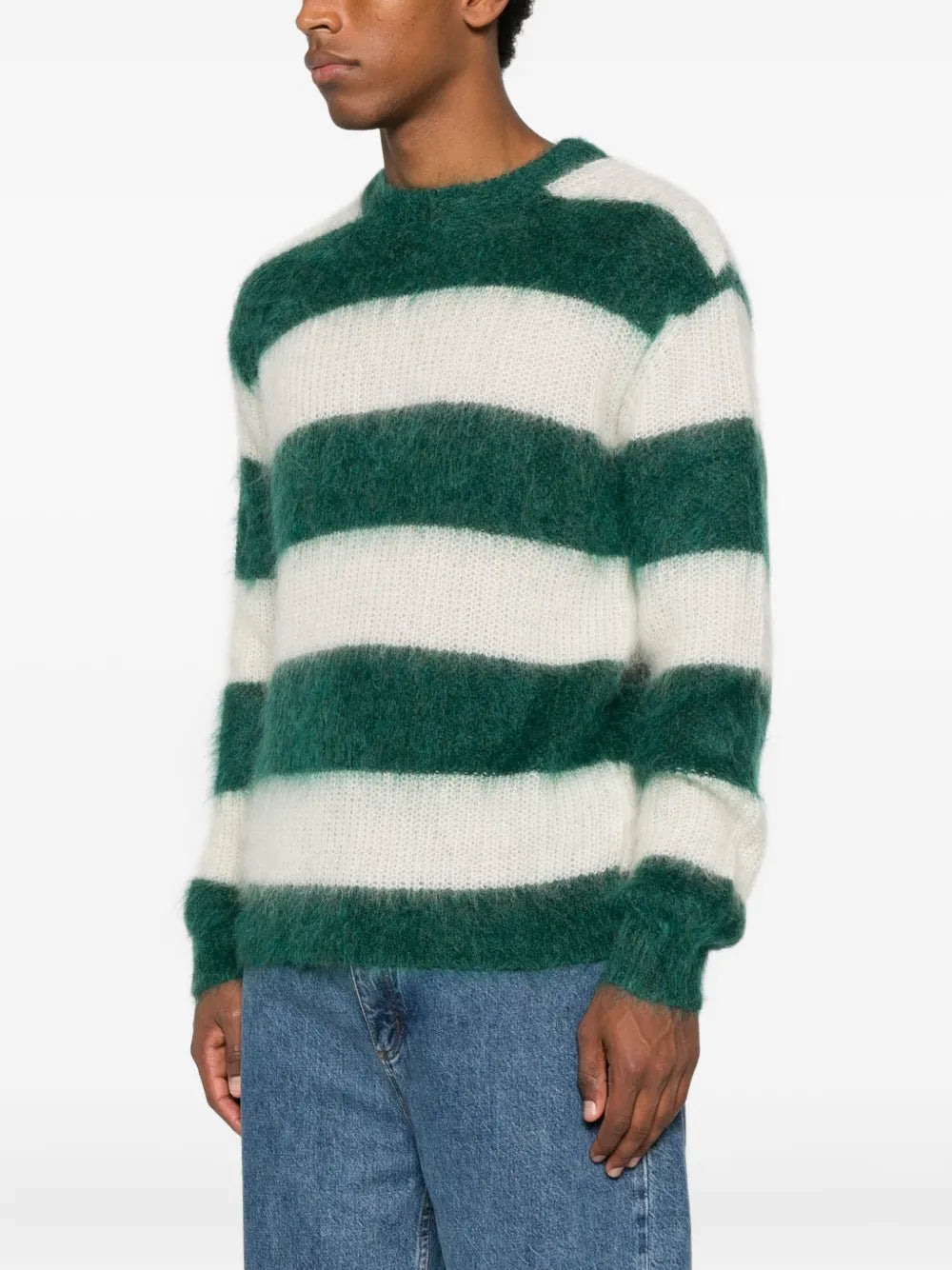 Striped mohair sweater-AMARANTO-Verso