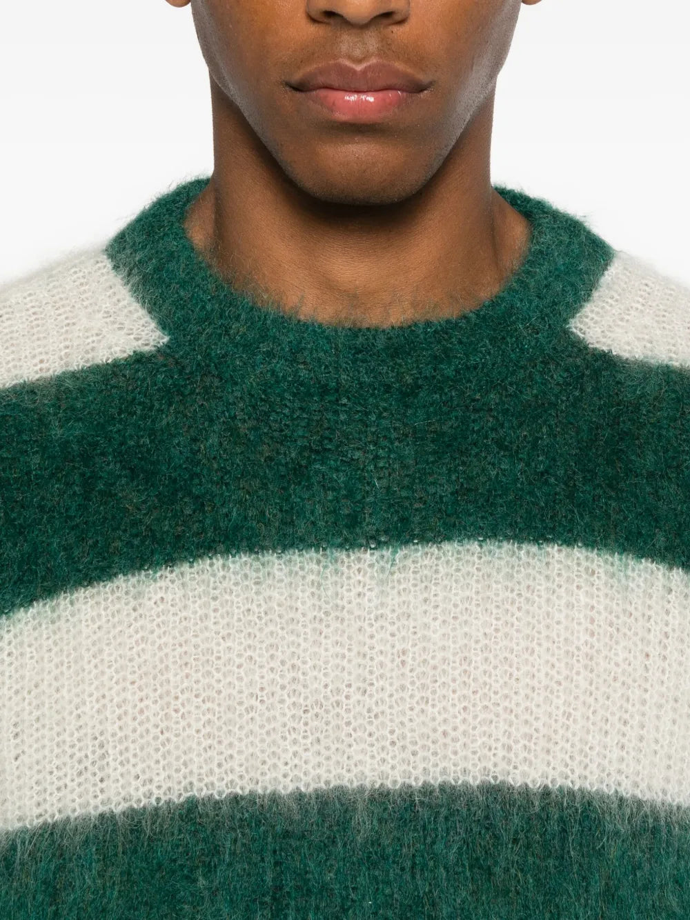 Striped mohair sweater-AMARANTO-Verso