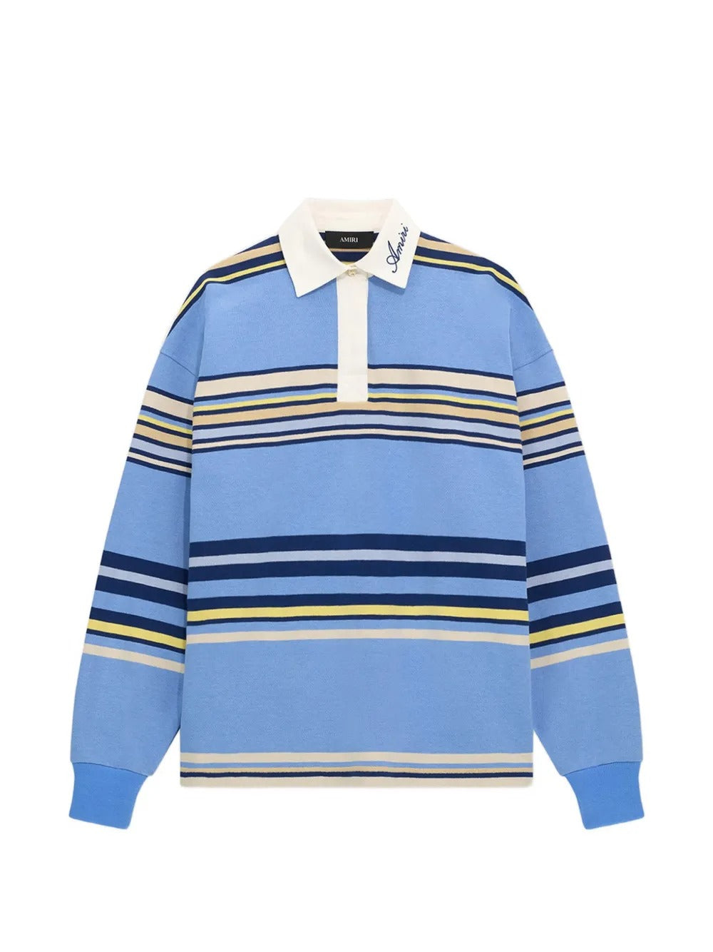 Striped oversized long sleeve polo-AMIRI-Verso