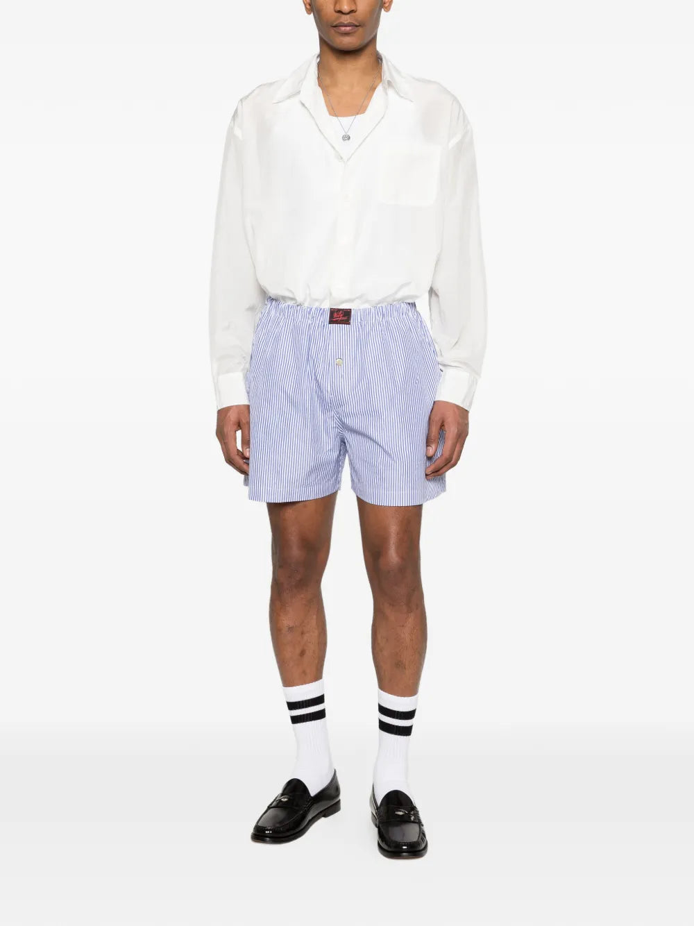 Striped-pattern shorts-WILLY CHAVARRIA-Verso