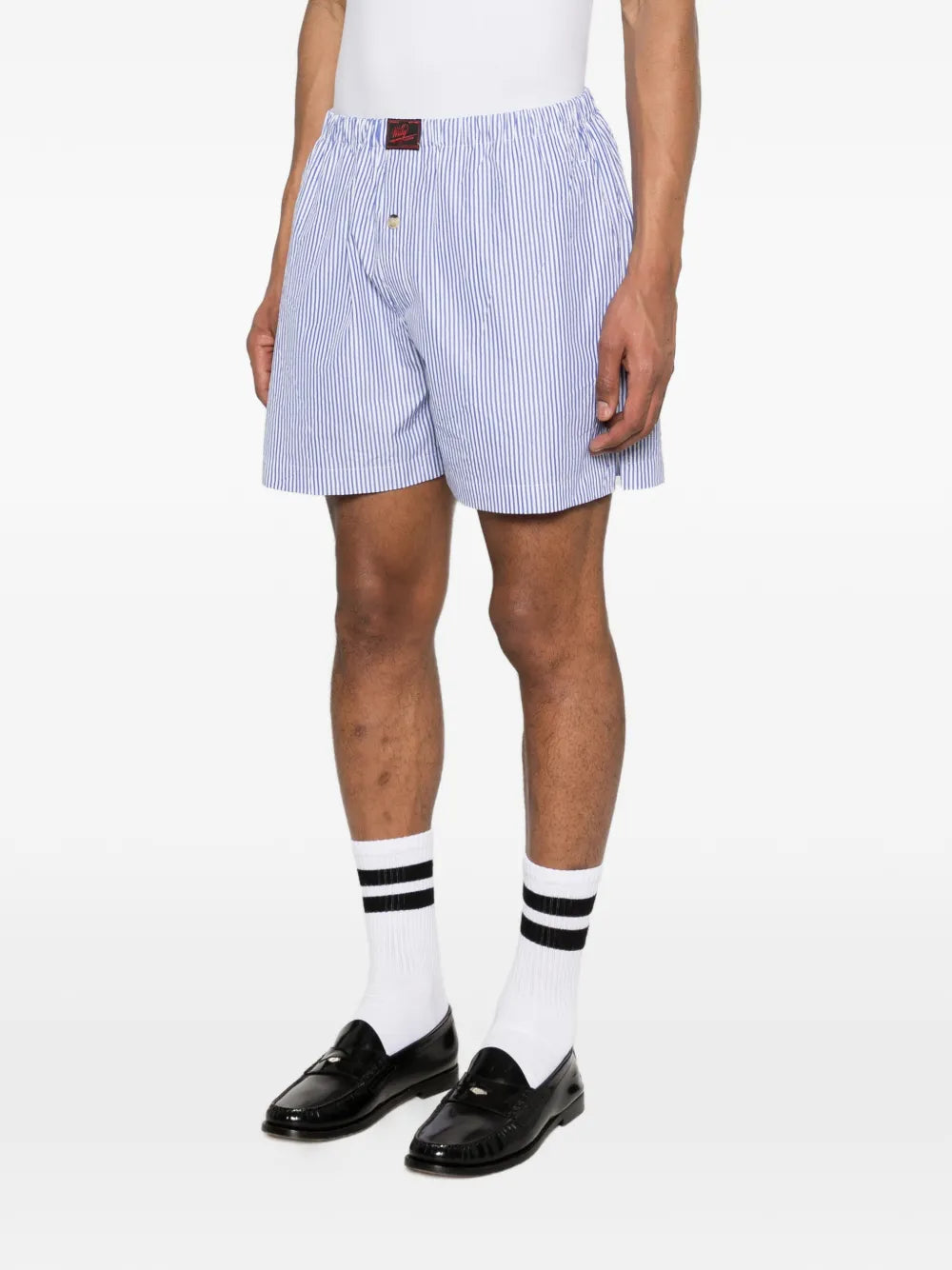 Striped-pattern shorts-WILLY CHAVARRIA-Verso