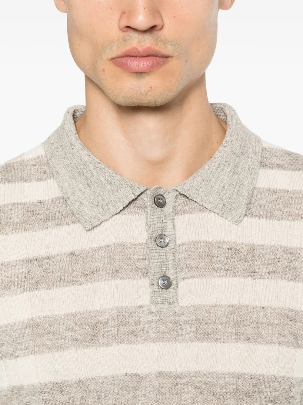 Striped Polo Shirt-AMARÁNTO-Verso