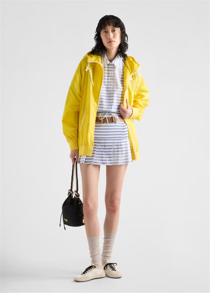 STRIPED POPLIN MINISKIRT - PRADA - Verso