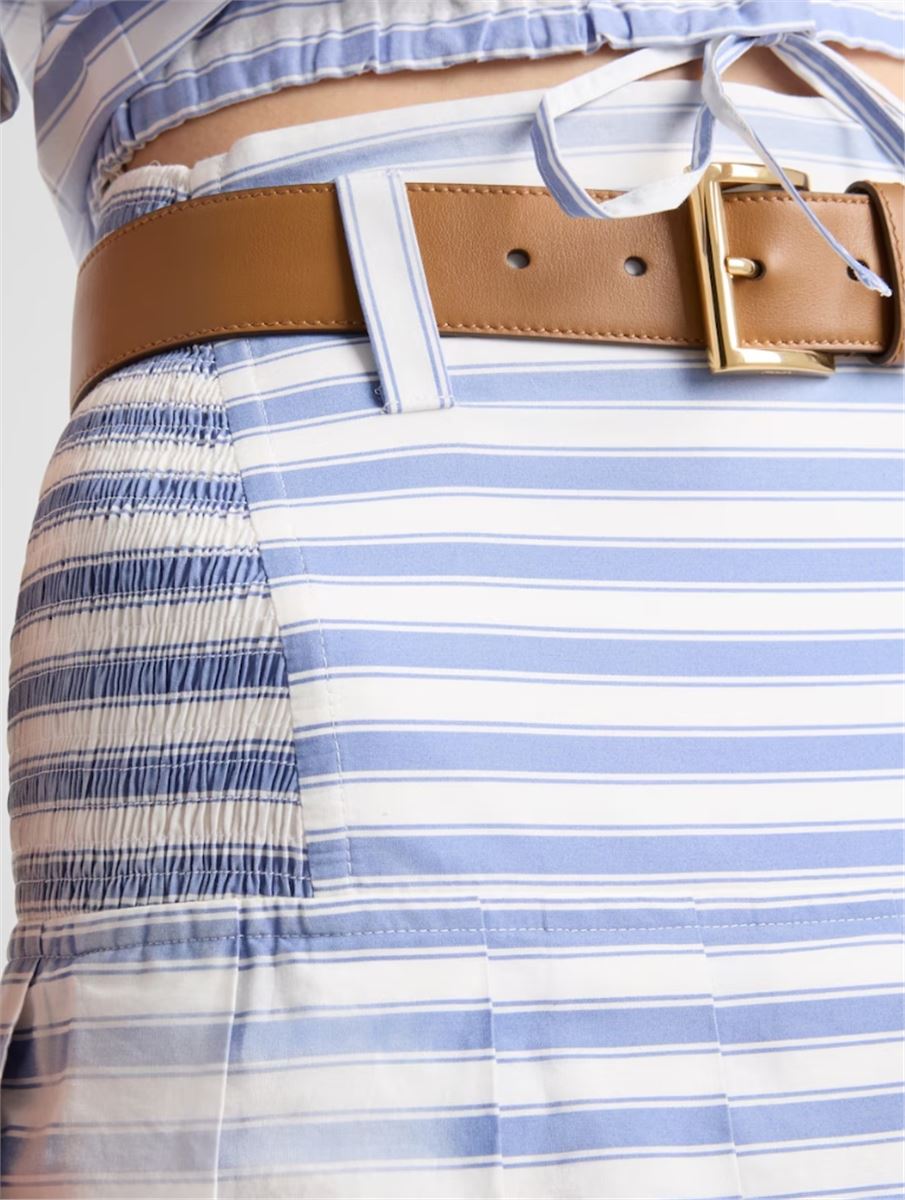 STRIPED POPLIN MINISKIRT - PRADA - Verso