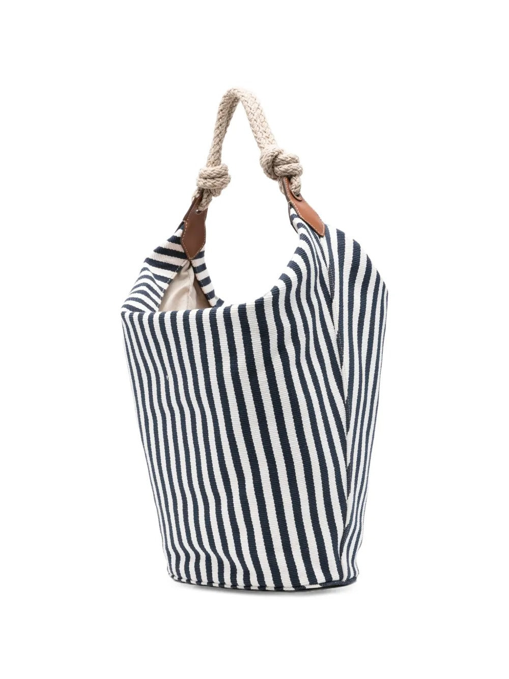 Striped rope-handle shoulder bag-MIU MIU-Verso