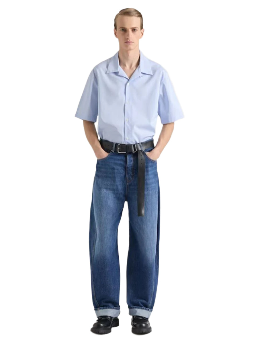 STRIPED SHIRT IN COTTON WITH GIVENCHY STAMP-GIVENCHY-Verso