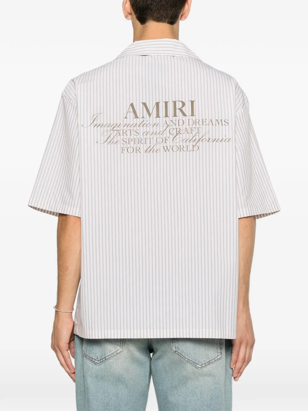 Striped short-sleeve shirt-AMIRI-Verso