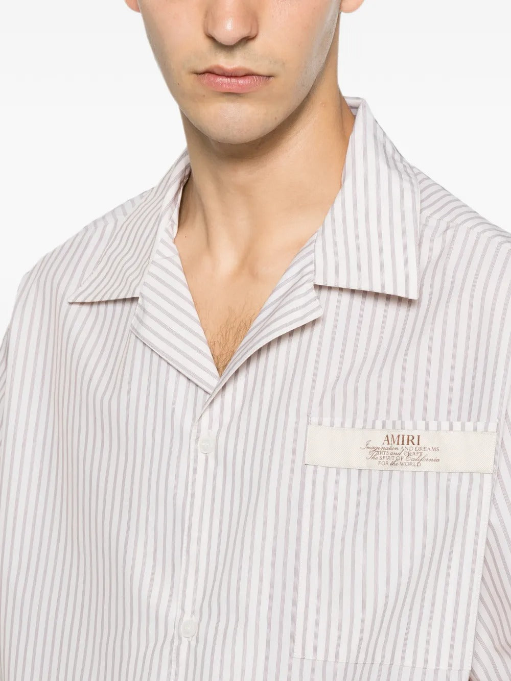 Striped short-sleeve shirt-AMIRI-Verso