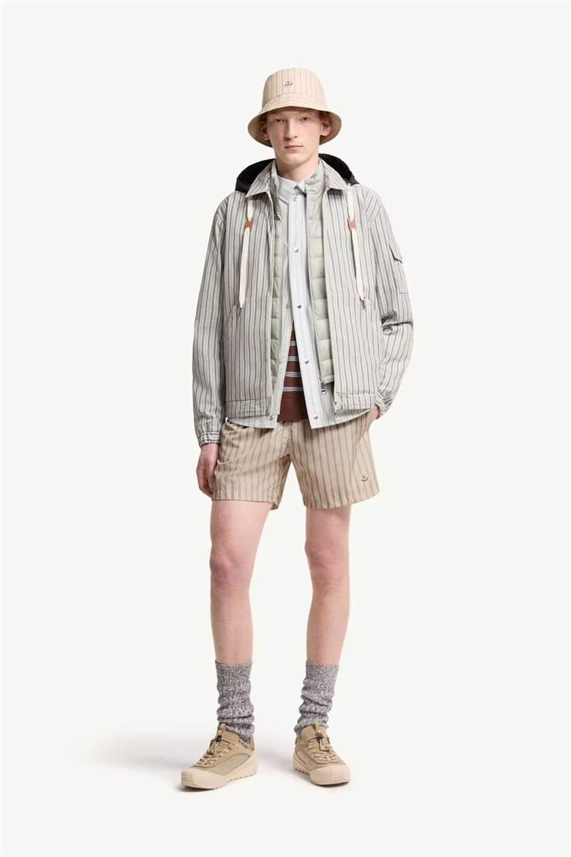 Striped swim shorts-MONCLER-Verso