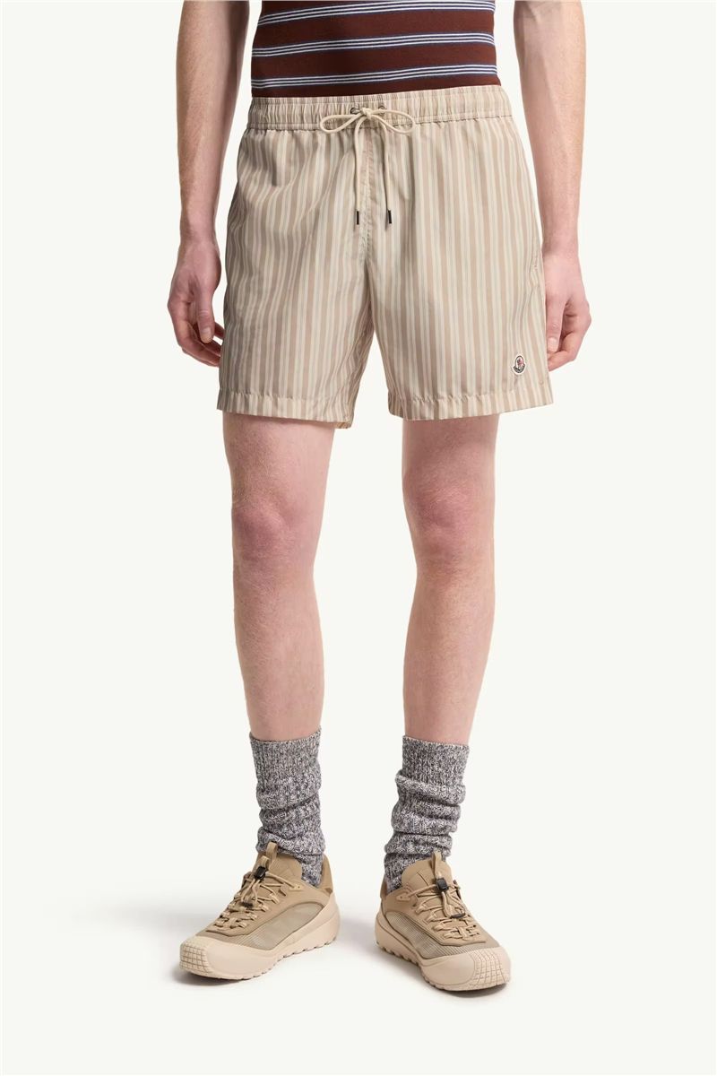 Striped swim shorts-MONCLER-Verso