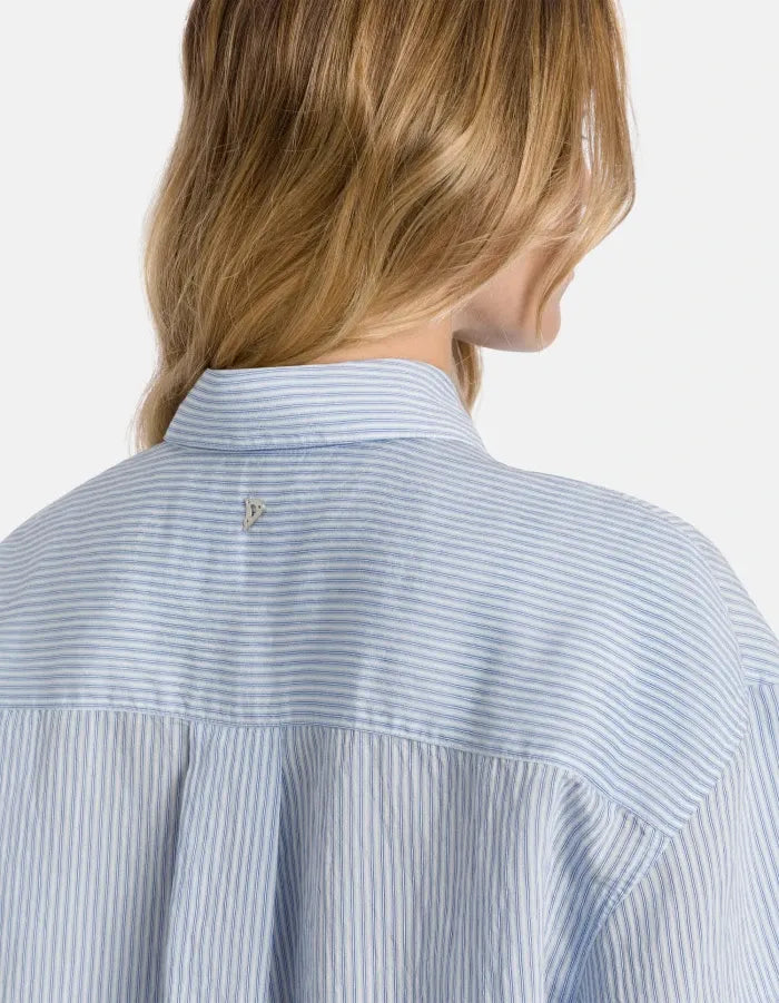 Striped Viscose Boxy-fit Shirt-DONDUP-Verso