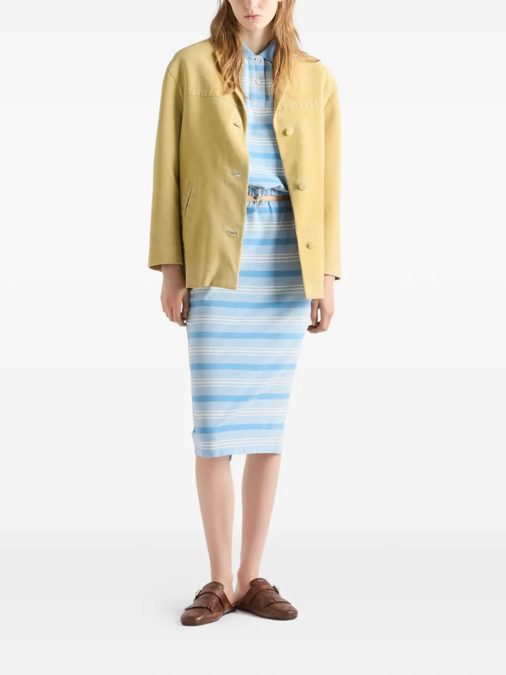 Suede caban jacket-PRADA-Verso