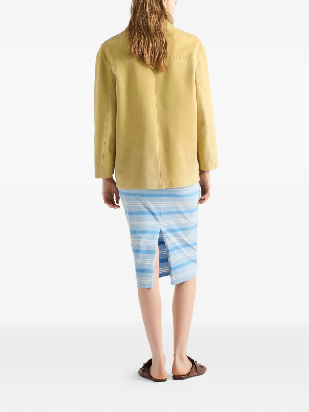 Suede caban jacket-PRADA-Verso