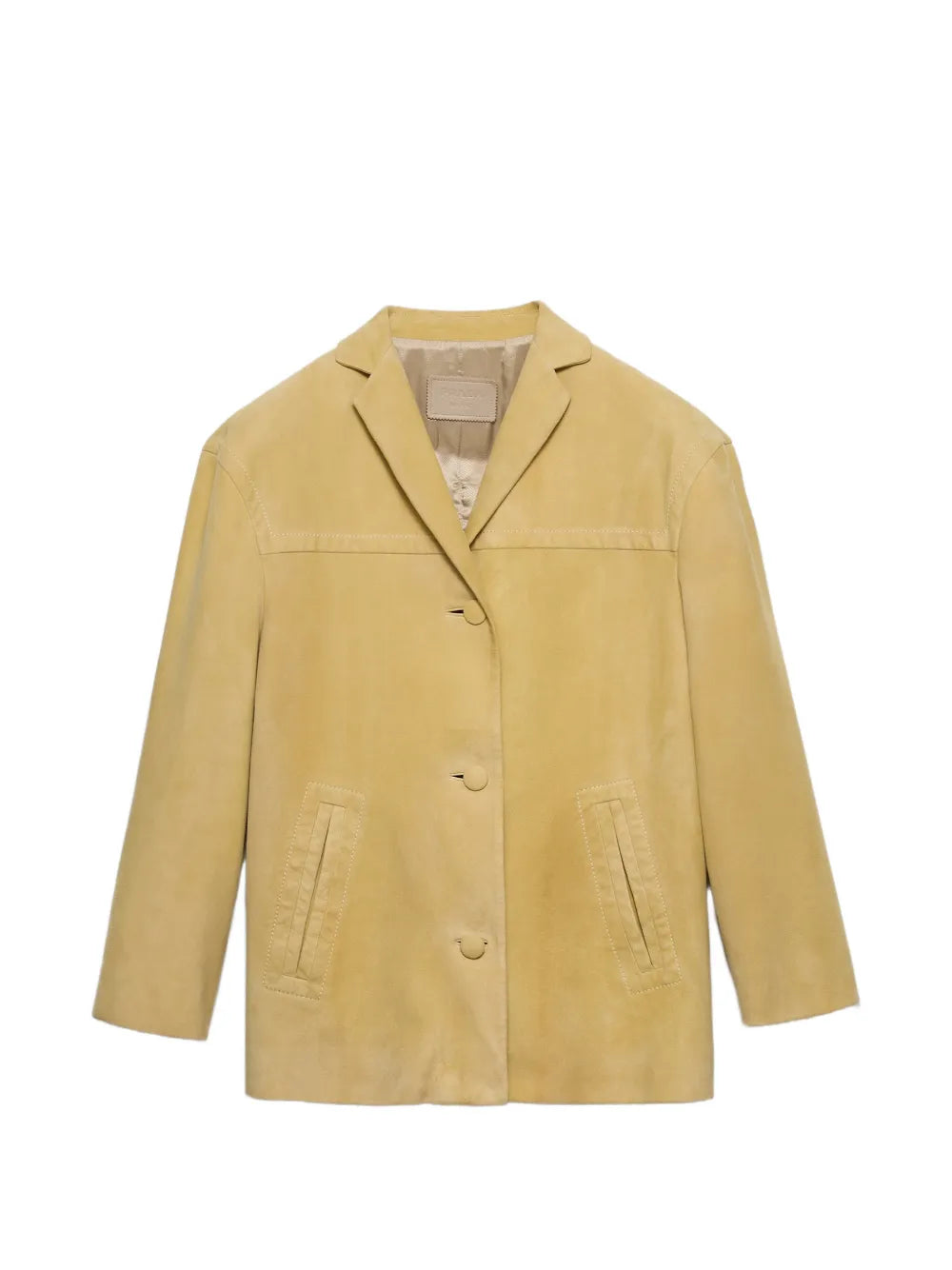 Suede caban jacket-PRADA-307446-40-Verso