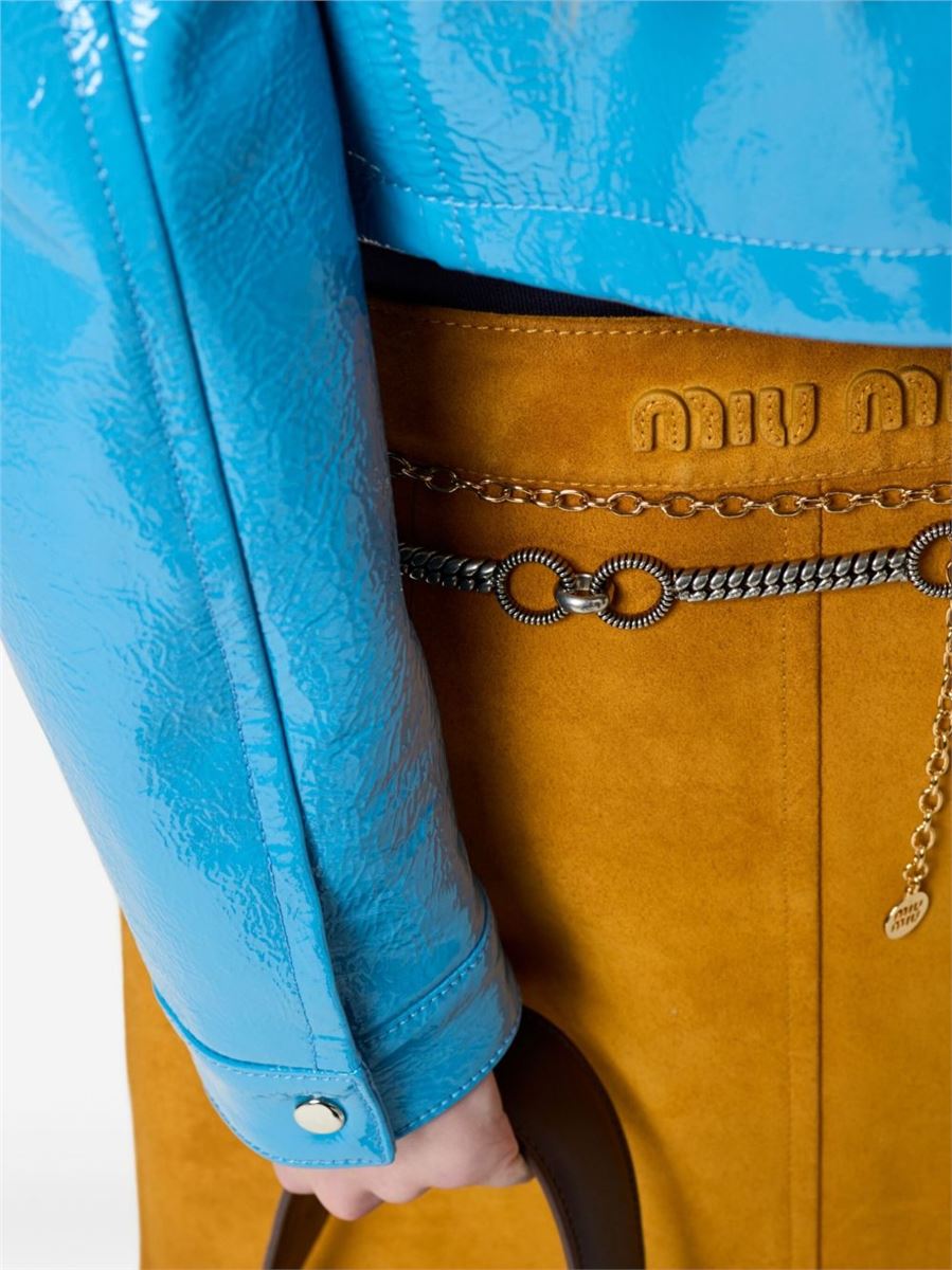 SUEDE MIDI SKIRT - MIU MIU - Verso