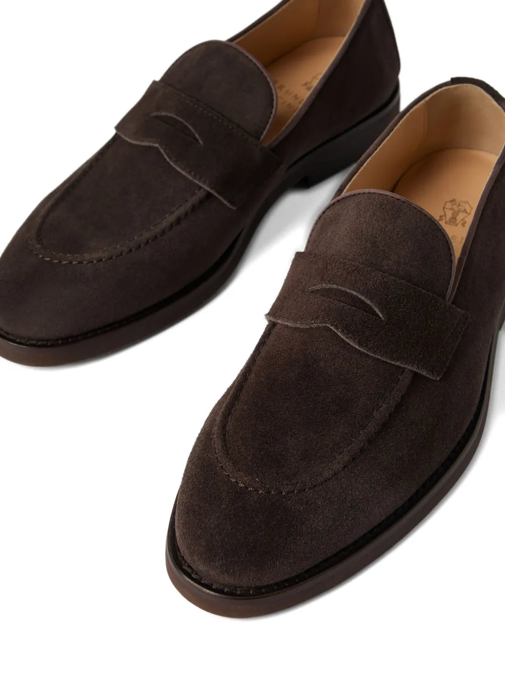 Suede penny loafers-BRUNELLO CUCINELLI-Verso