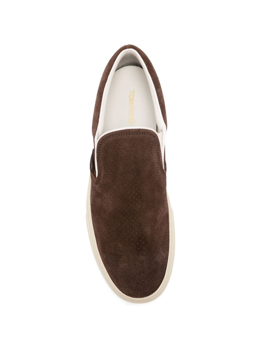 Suede slip-on sneakers-TOM FORD-Verso