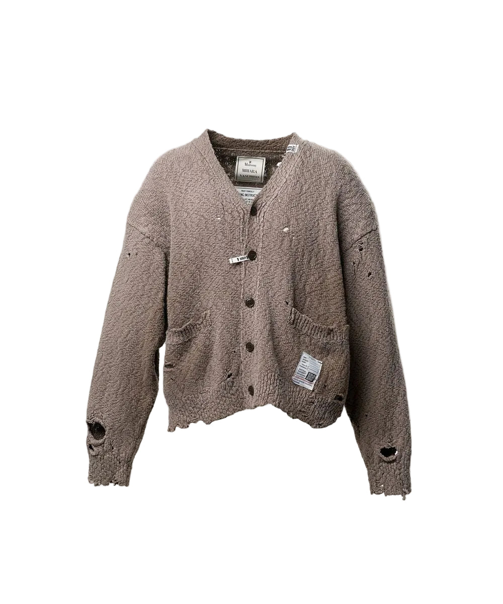 Sun faded like knit cardigan-MAISON MIHARA YASUHIRO-308664-46-Verso