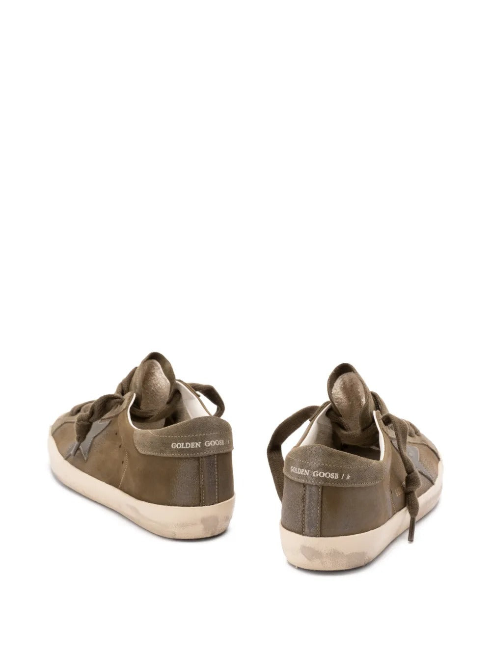 Super-star Lace-up Sneakers-GOLDEN GOOSE-Verso