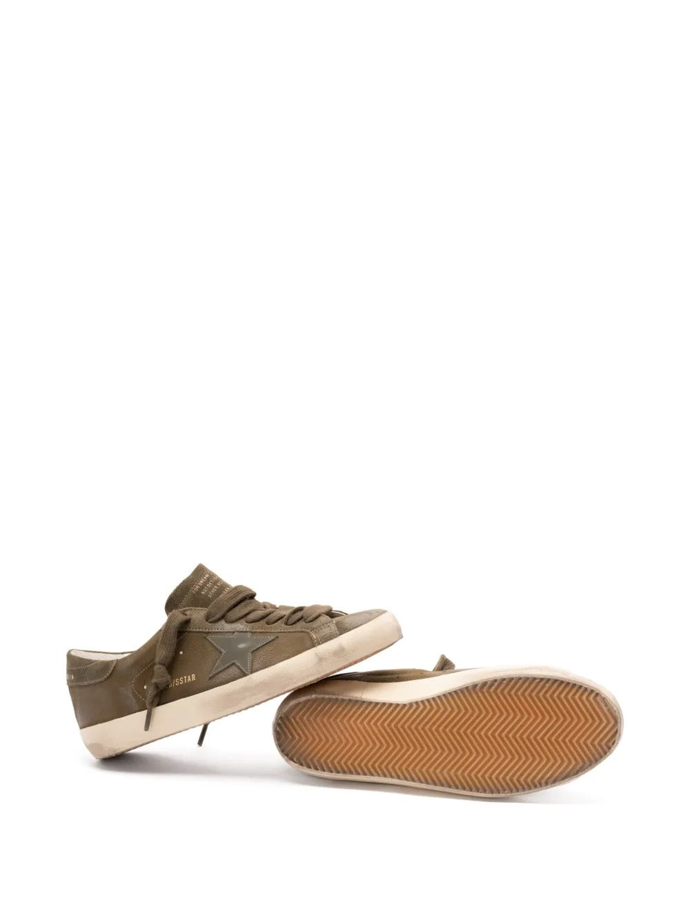 Super-star Lace-up Sneakers-GOLDEN GOOSE-Verso