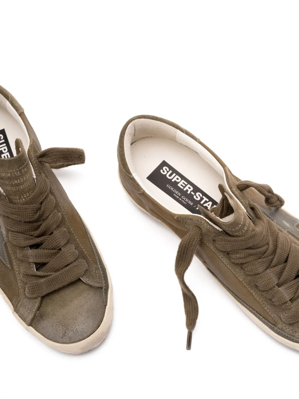 Super-star Lace-up Sneakers-GOLDEN GOOSE-Verso