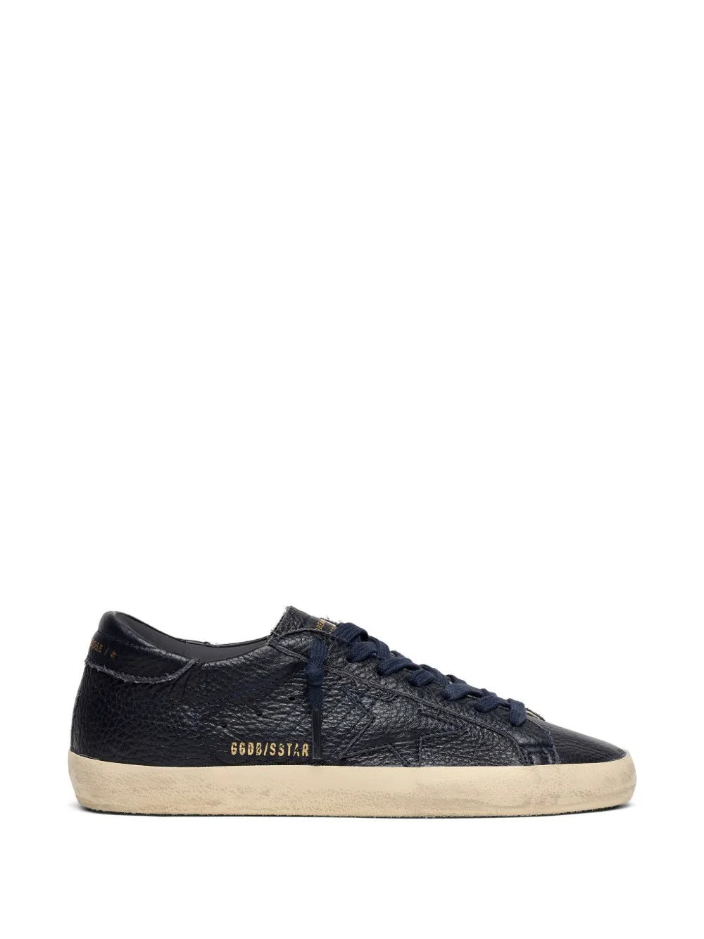 Super-star sneakers in leather with tone-on-tone leather star-GOLDEN GOOSE-310976-39-Verso